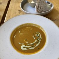 Vegan Mexican soup  at The Green Rocket Cafe in Bath