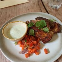 King oyster mushrooms at The Green Rocket Cafe in Bath