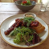BBQ aubergine at The Green Rocket Cafe in Bath