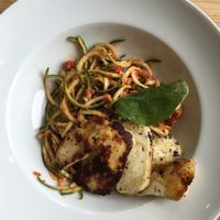 Spaghetti salad with halloumi  at The Green Rocket Cafe in Bath
