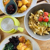 Two x nut roasts and one x macaroni cheese  at The Green Rocket Cafe in Bath