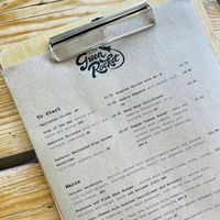 The menu   at The Green Rocket Cafe in Bath