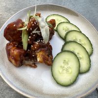 Buffalo cauliflower. Delicious!  at The Green Rocket Cafe in Bath
