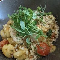 Gnocchi and cashew cream at The Green Rocket Cafe in Bath