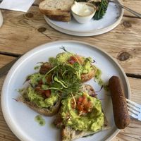Smashed avocado toast   at The Green Rocket Cafe in Bath