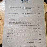 Menu winter 2024 at The Green Rocket Cafe in Bath