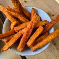Sweet Potato Fries at The Green Rocket Cafe in Bath