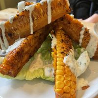Corn riblets with ranch   at The Green Rocket Cafe in Bath