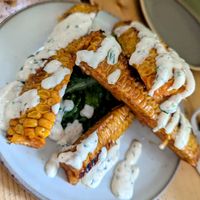 Corn ribs at The Green Rocket Cafe in Bath