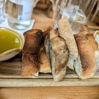 Bread with oil at The Green Rocket Cafe in Bath