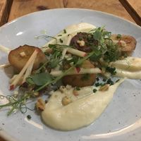 Oyster mushroom scallops at The Green Rocket Cafe in Bath