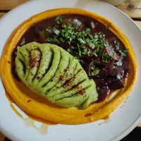 Mushroom Stew with Mustard Mash at The Green Rocket Cafe in Bath