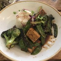 Broccoli and tofu stir fry  at The Green Rocket Cafe in Bath