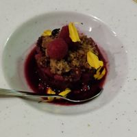 Mixed berry crumble at The Green Rocket Cafe in Bath