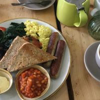 lovely vegan breakfast at The Green Rocket Cafe in Bath