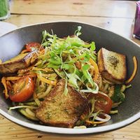 My main, with tofu of course at The Green Rocket Cafe in Bath