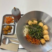 vegan bibimbap with tofu at Bebab in Seoul
