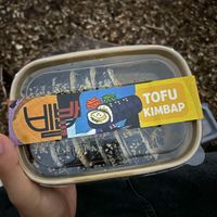 vegan tofu kimbap at Bebab in Seoul