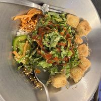 Vegan bibimbap with crispy tofu!  at Bebab in Seoul