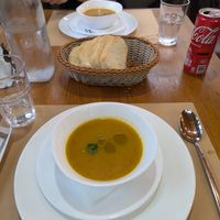 Creamed vegetable soup 250 lek at Villa Gjeçaj in Theth