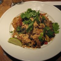 Teriyaki tofu soba with rice noodles (soba noodles not vegan here) at Wagamama  in Stockholm