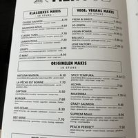 Menu with vege-vegan  at Maki Maki - Antwerpen in Antwerpen