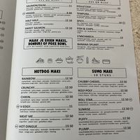 Menu with vege-vegan  at Maki Maki - Antwerpen in Antwerpen