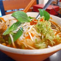 Eating at home my take away Bun Hue #Veganuary at Bà Tư in Ho Chi Minh City