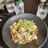 Udon nudles with veggies and tofu at Nami Sushi Restaurant in Opatija