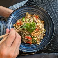 vegan pad thai... a bit too 🔥 at Nami Sushi Restaurant in Opatija