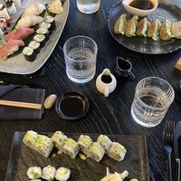 Onderaan en rechts vegan, links niet vegan (voor mijn man)  at Nami Sushi Restaurant in Opatija