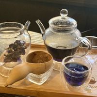 Butterfly pea flower tea  at Nami Sushi Restaurant in Opatija