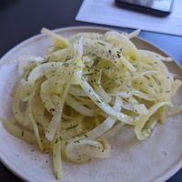 Kohlrabi with dill and olive oil at Spry Wines  in Edinburgh