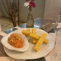Polenta fries - perfect: crunchy in the outside and soft on the inside. This place gives veganism hope!  #Veganuary at El Mundo Restaurante in Mexico City