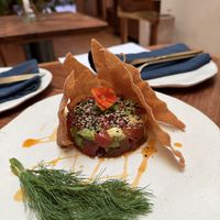 Water melon appetizerr  at El Mundo Restaurante in Mexico City