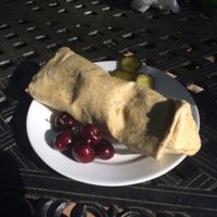 veggie burger wrap at Brews N Bytes Internet Cafe and Eatery in Danville