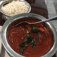Tofu Vindaloo and basmati rice at Saffron Indian Cuisine  at Saffron Indian Cuisine in Cary