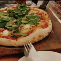 Pejibaye pizza   at Riverside Marketplace in San Isidro