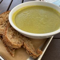 Green soup  at GoodLife Cafe and Bakery in Mendocino