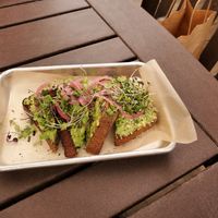 Avocado toast with delicious homemade Buckwheat 🍞 at GoodLife Cafe and Bakery in Mendocino