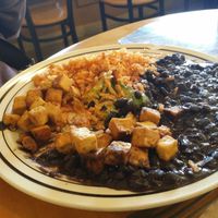 black bean rice and tofu at GoodLife Cafe and Bakery in Mendocino