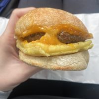 Vegan sausage, egg, and cheese breakfast sandwich  at Calypso Coffee Bar  in Apopka