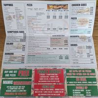 Menu at Chichini in Southampton