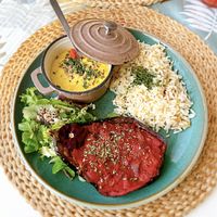 On of there a la carte dishes  at Alma Veg  in Carcavelos