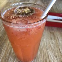 Lemonade with strawberries and ginger  at Los Padmitos - San Marcos in Quito