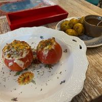 Baked tomatoes entree at Los Padmitos - San Marcos in Quito