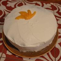 Smooth peach cake🔥😋💚 at Los Padmitos - San Marcos in Quito