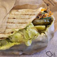 Pita with lentil boulettes at Pita Pit in Marseille