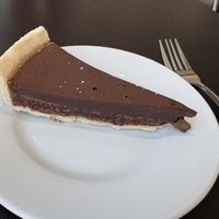 Vegan chocolate tart   at The Engine Room Cafe in Bridgwater