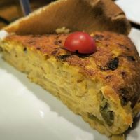 Tortilla vegan at Café Dublin in Vitoria Gasteiz